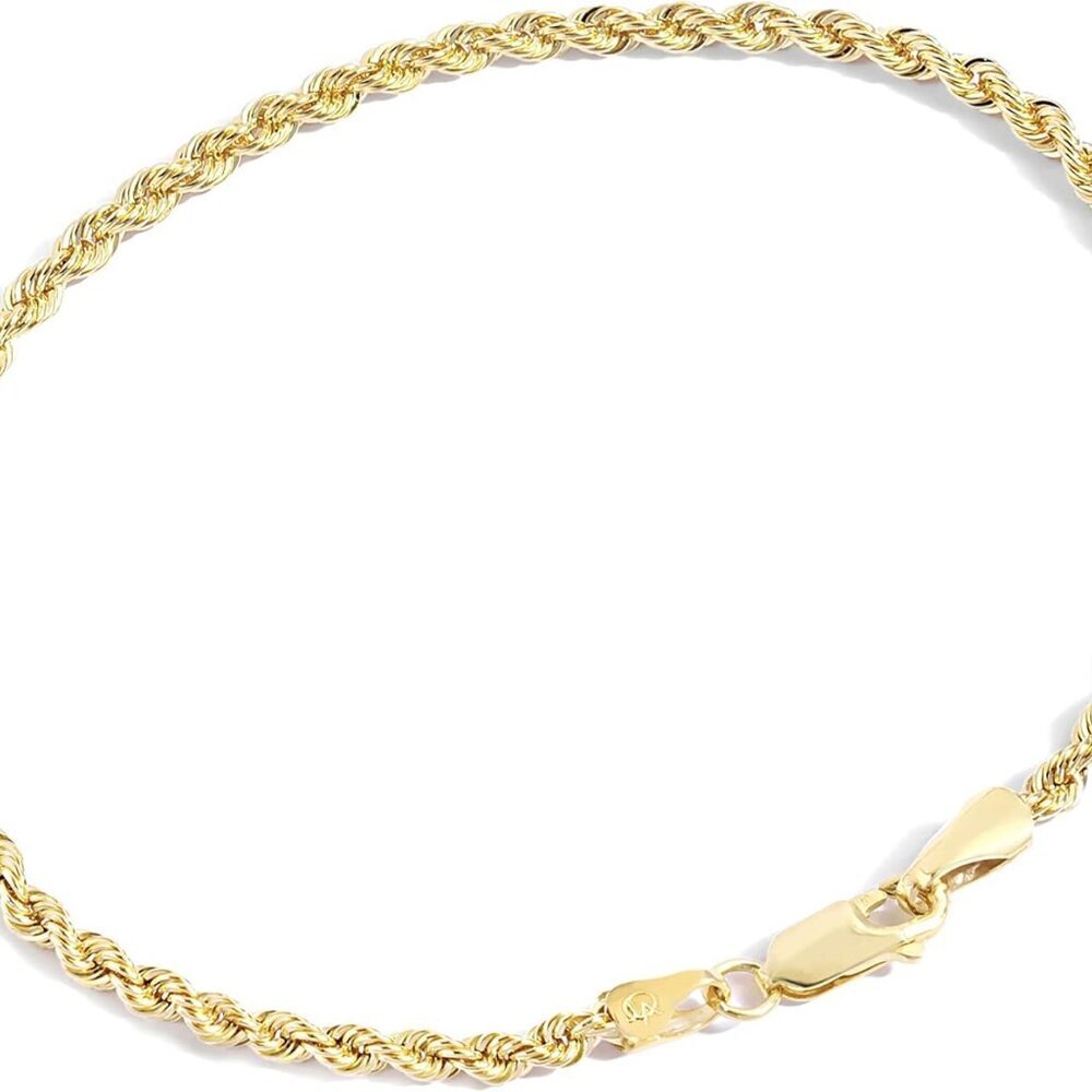 Gold Filled Chain Bracelet Collection - 14K Solid Yellow Gold Filled Rope Chain